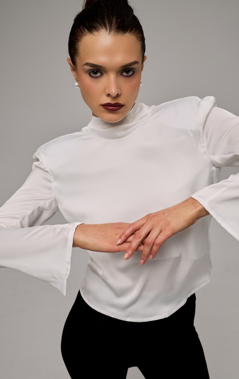 Легка Сатінова Сорочка Молочна